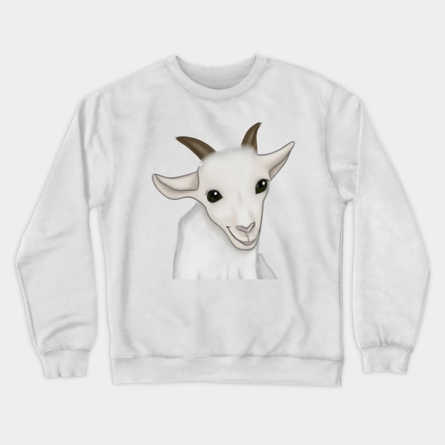 Cute Goat Drawing Crewneck Sweatshirt by Play Zoo